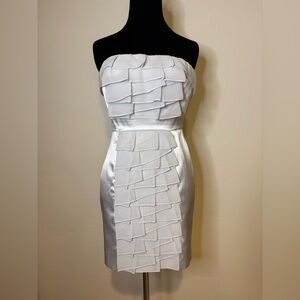 Arden B Ruffle Cocktail Dress in silver blue Size 0